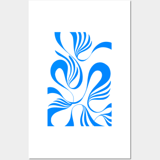 blue waves Posters and Art